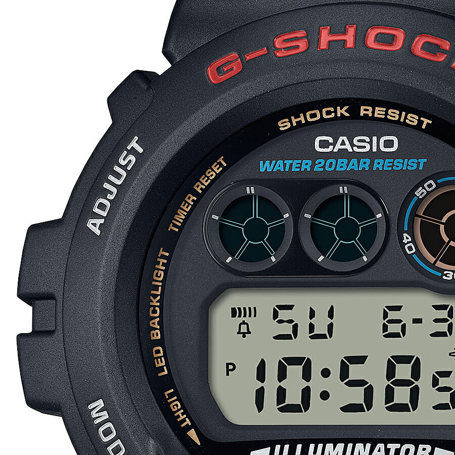 G-SHOCK DW-6900U-1JF メンズ 電池式 デジタル ラウンド トリグラム