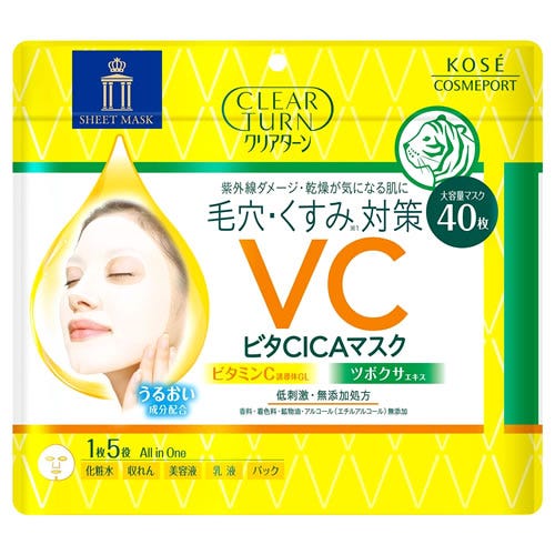 コーセーコスメポート クリアターン ビタCICAマスク (40枚入) シート