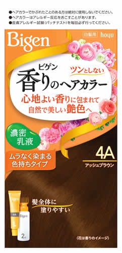 ホーユー ビゲン 香りのヘアカラー 乳液 アッシュブラウン 4A (1個