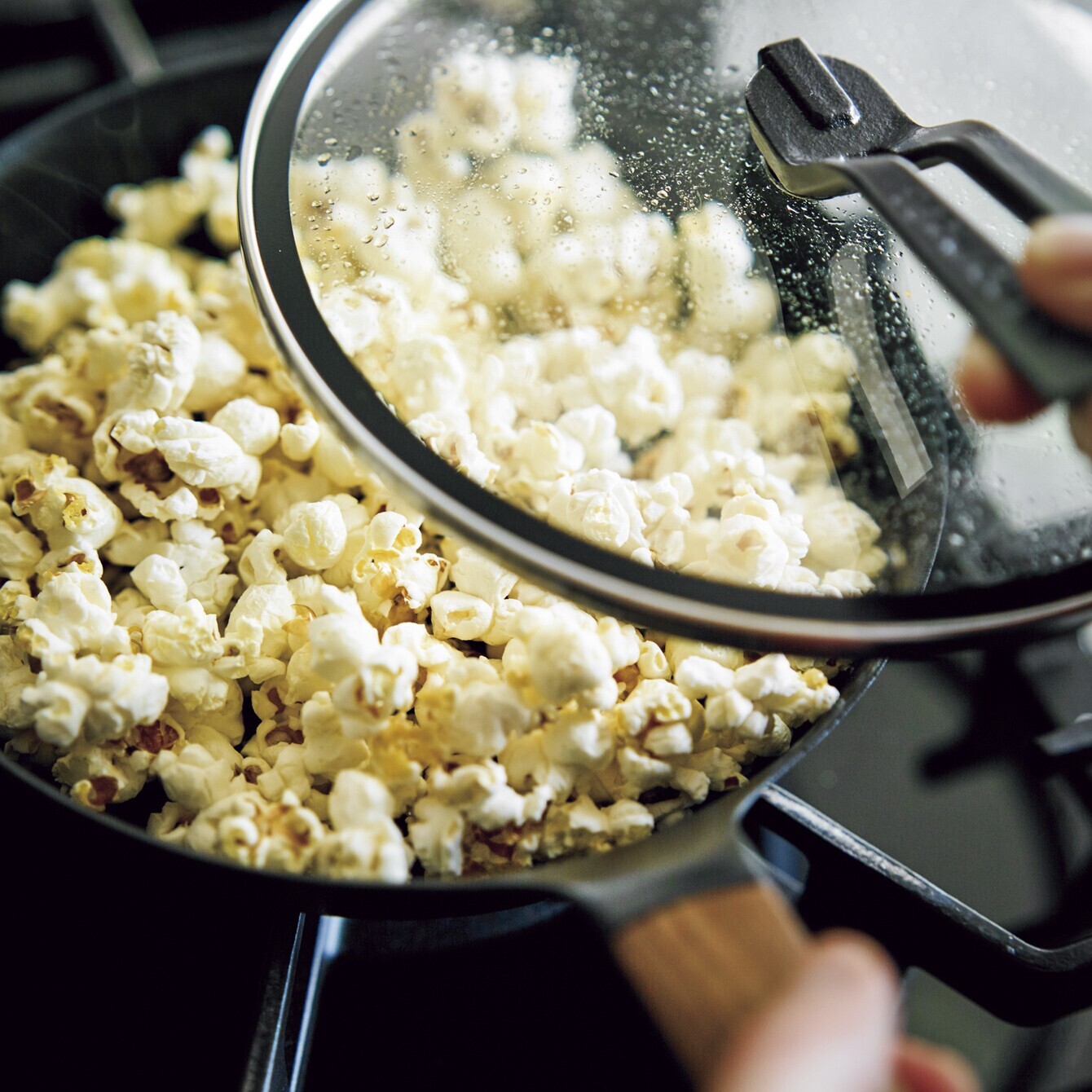 フライパン 20cm 【ガラスリッドセット】[ウォールナット