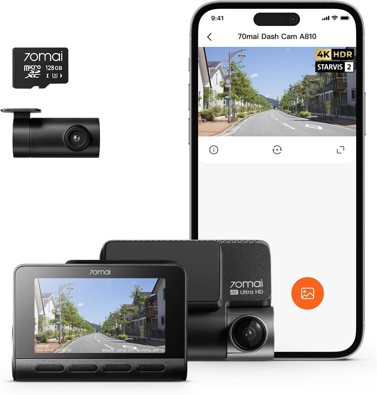 楽天市場】70mai Dash Cam A510 64GBドライブレコーダー 2.7k 500万