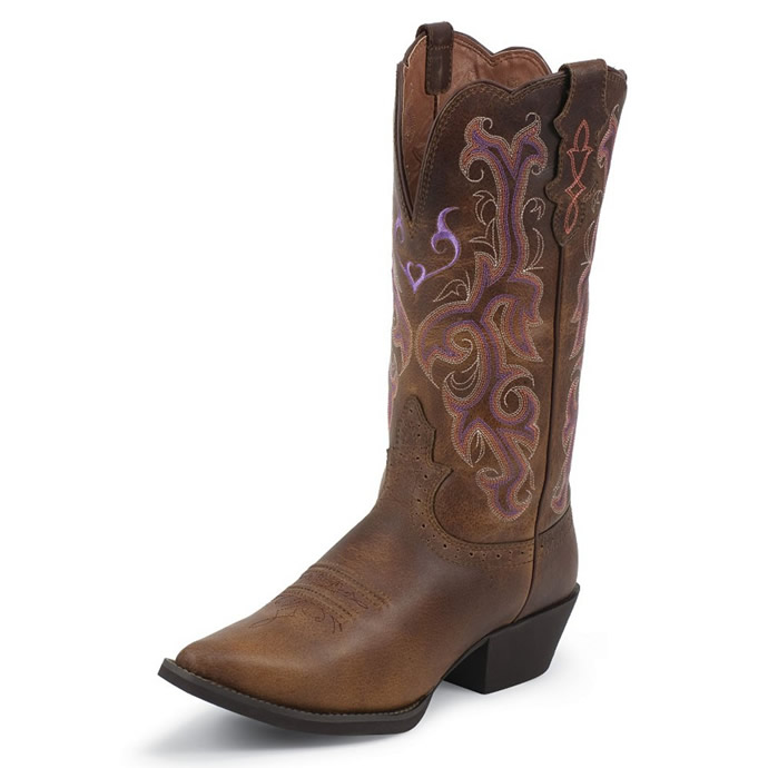 楽天市場】L2937 ジャスティン JUSTIN JESSE BROWN 花柄刺繍