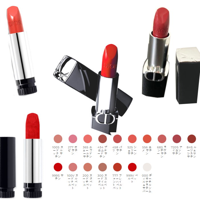 楽天市場】DIOR ルージュ ディオール セット ミニリップ3本セット