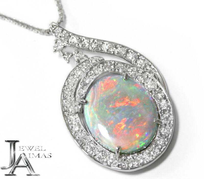 楽天市場】【ｾｰﾙ】ブラックオパール 19.91ct ネックレス PT850/PT900