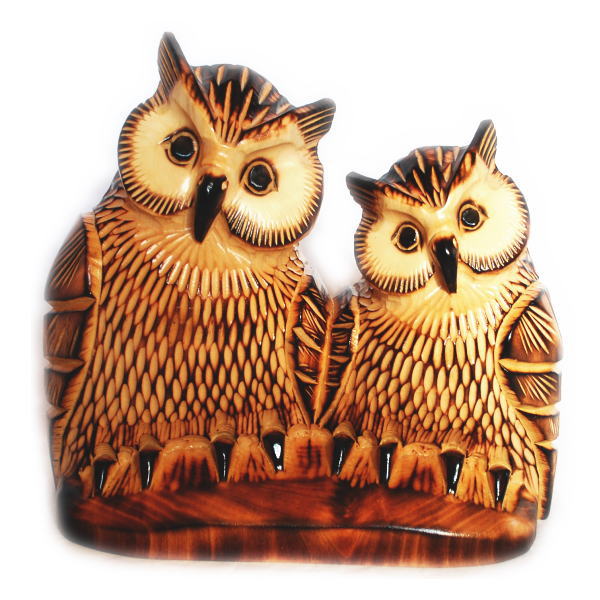 楽天市場】送料無料 木彫りのふくろうの置物 【幸人作】【8号