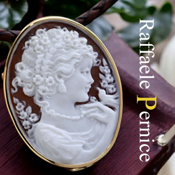楽天市場】カメオブローチ シェルカメオ ブローチ/チョーカー仕様 18金