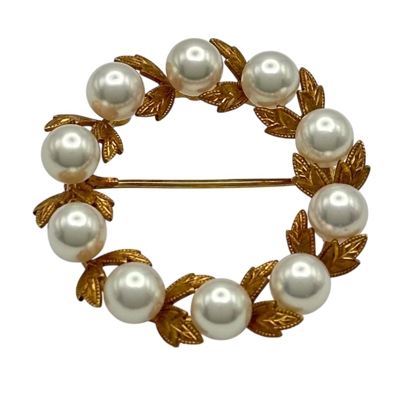 楽天市場】MIKIMOTO / ミキモト パールブローチ K18YG 5.8~6.0mm