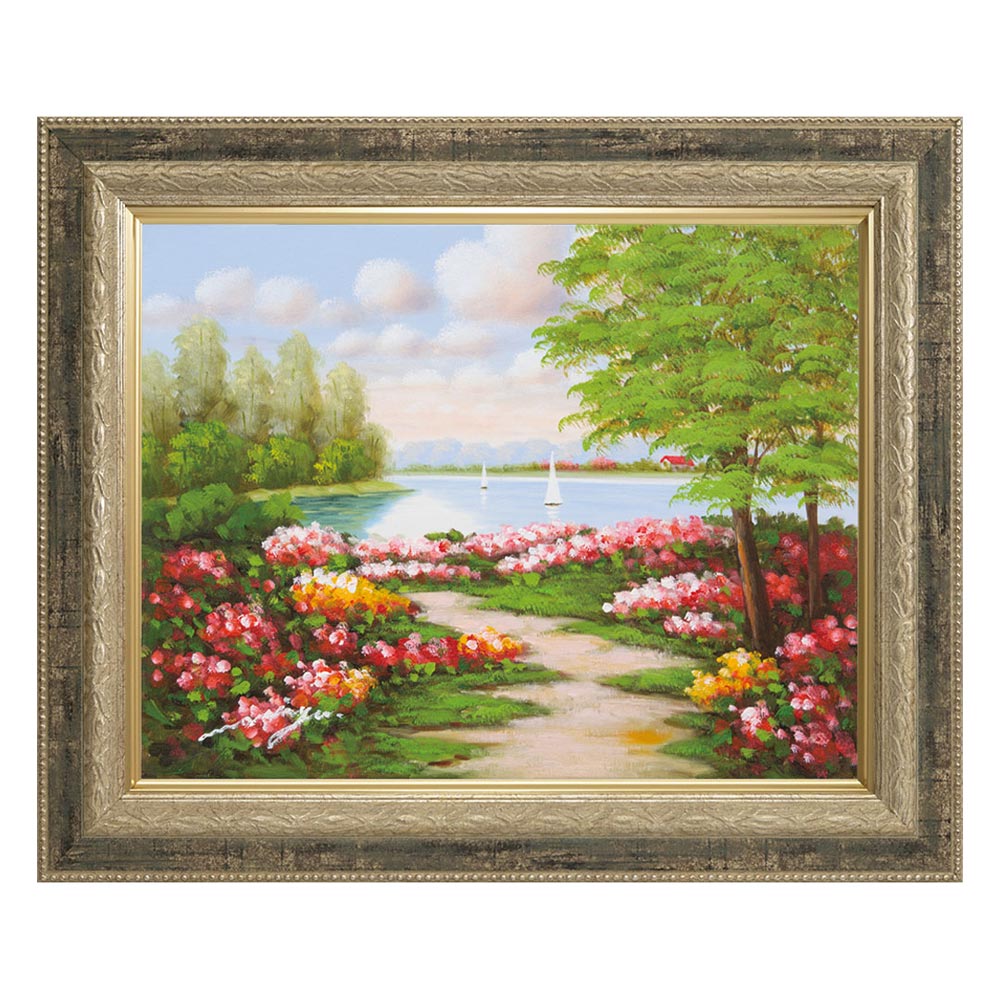 楽天市場】【スーパーSALE10％OFF】手描き油絵 ﾓﾘﾝｶﾞ 花畑に彩られて2