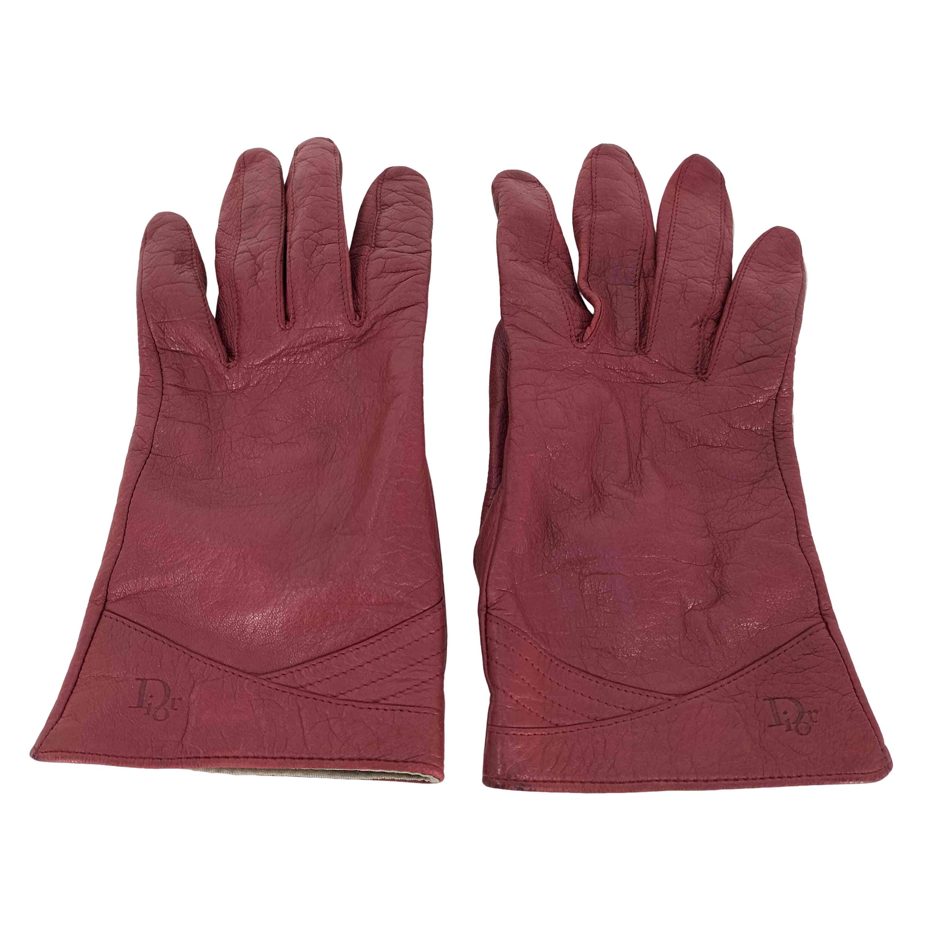 楽天市場】ディオール 手袋 グローブ ワインレッド ウール ナイロン