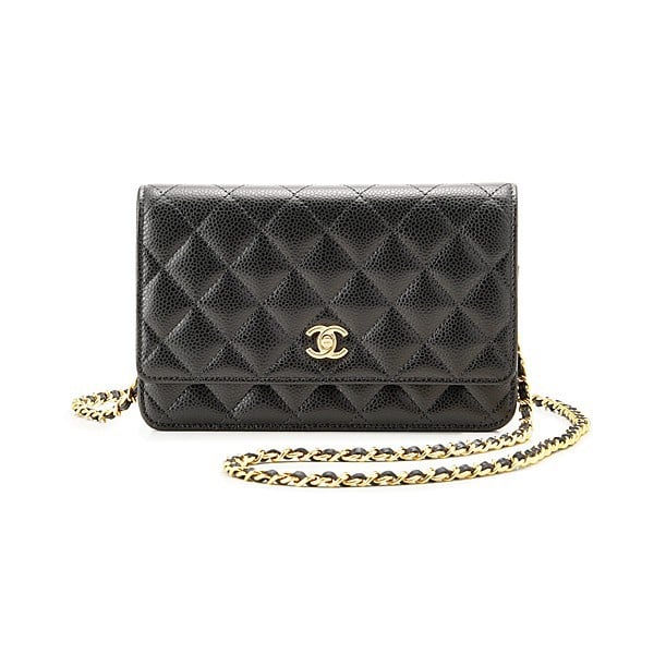 楽天市場】シャネル CHANEL チェーンウォレット 長財布 ブラック 黒