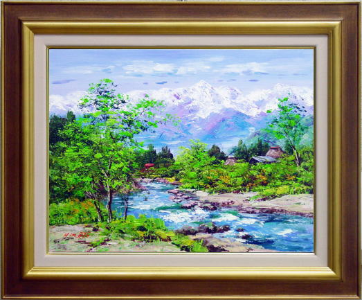 楽天市場】小林幸三 「 上高地 焼岳 」 油絵 油彩画 F6 ( 6号 ) : 内田画廊