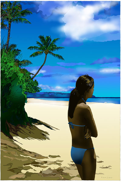 楽天市場】◇ 鈴木英人「サンディー ビーチ」-SANDY BEACH， OAHU