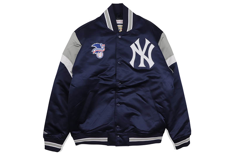楽天市場】STARTER NEW YORK YANKEES VARSITY SATIN FULL-SNAP JACKET