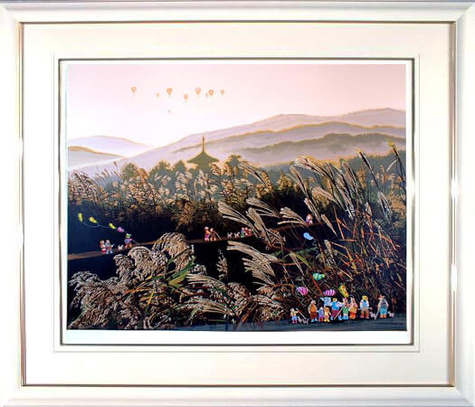 楽天市場】ヒロヤマガタ シルクスクリーン 1999 兼六園 日本の