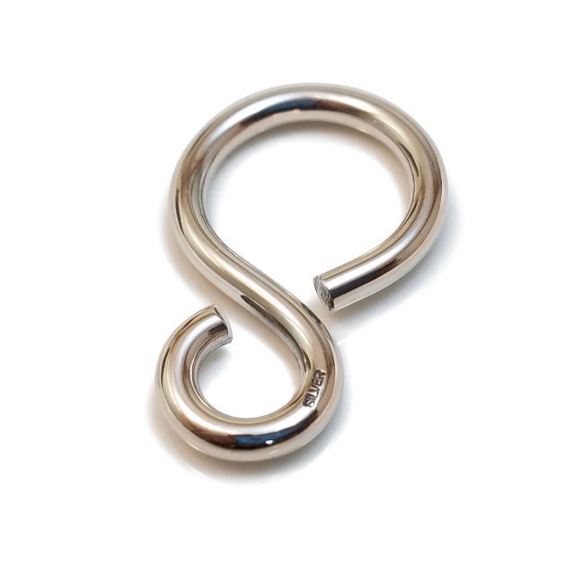 楽天市場】svp-34 シルバー925 手曲げ S字フック ウォレットチェーン