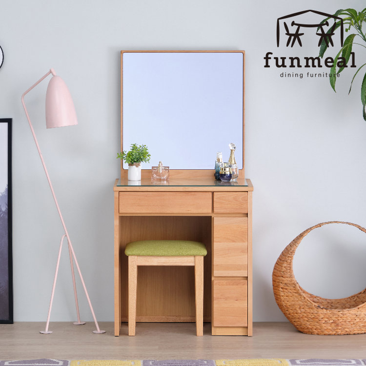 楽天市場】ドレッサー 化粧台 鏡台 メイク台 三面鏡 寝室 無垢材 天然