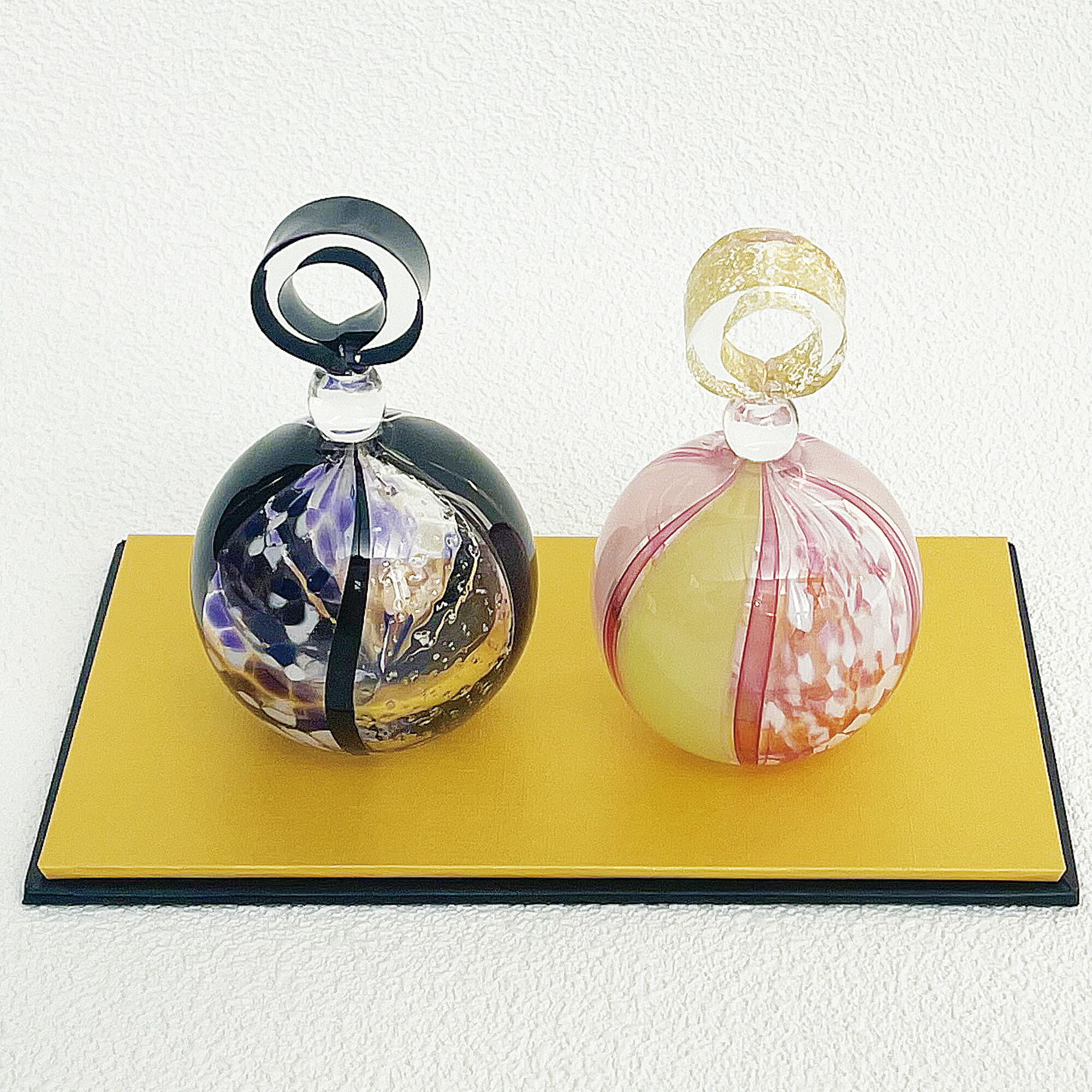 楽天市場】作家 国広育伸 ガラス製 雛人形 みやび 敷板・金屏風付き