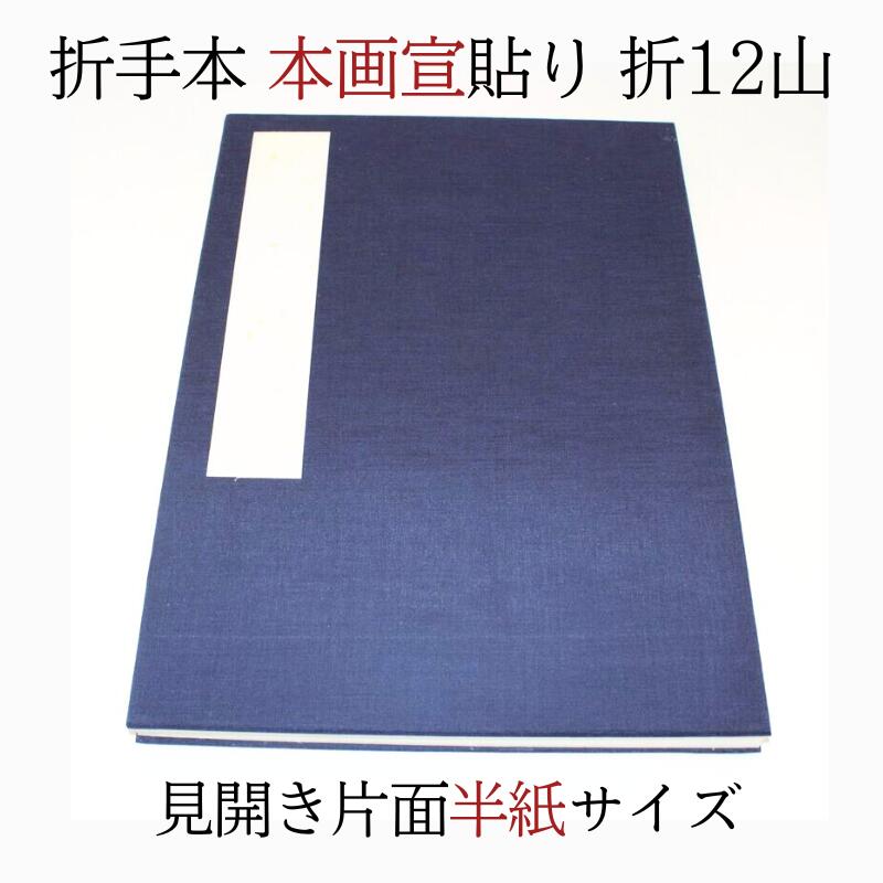 楽天市場】折手本 本画宣貼り 見開き片面 半紙サイズ 折12山 手本 表装