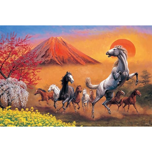 楽天市場】1000ピースジグソーパズル 富士駿馬（小笠原ゑつこ