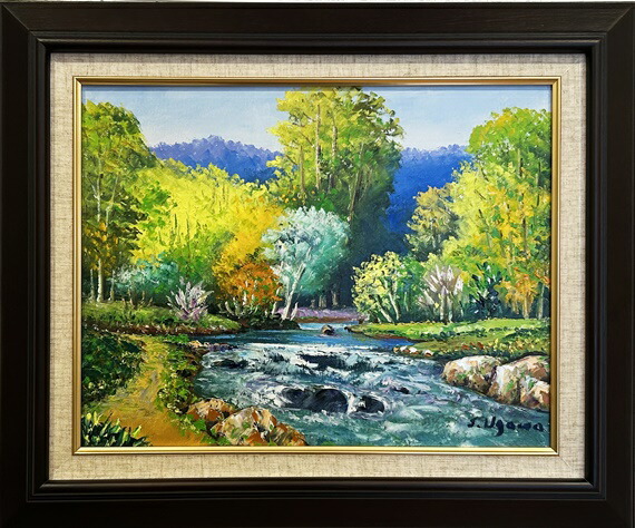 楽天市場】上高地 羽沢清水 F6サイズ油彩画・油絵・直筆油彩画・日本