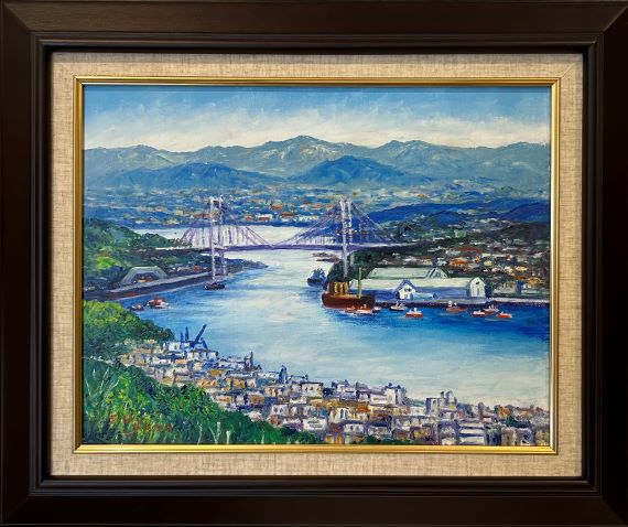 楽天市場】清水港より富士 羽沢清水 サムホールサイズ油彩画（油絵