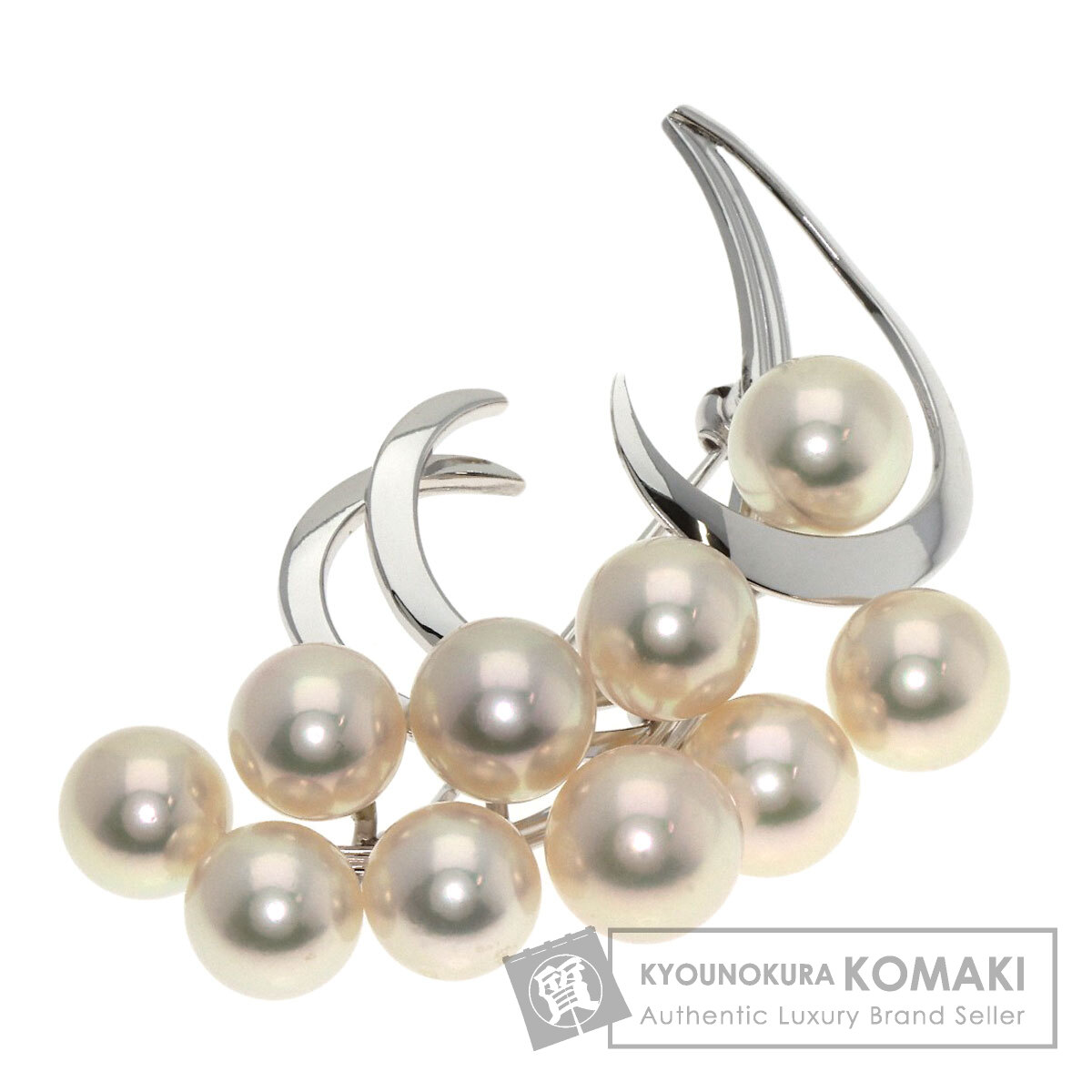 楽天市場】ミキモト 雪の結晶モチーフ パール 真珠 ブローチ シルバー