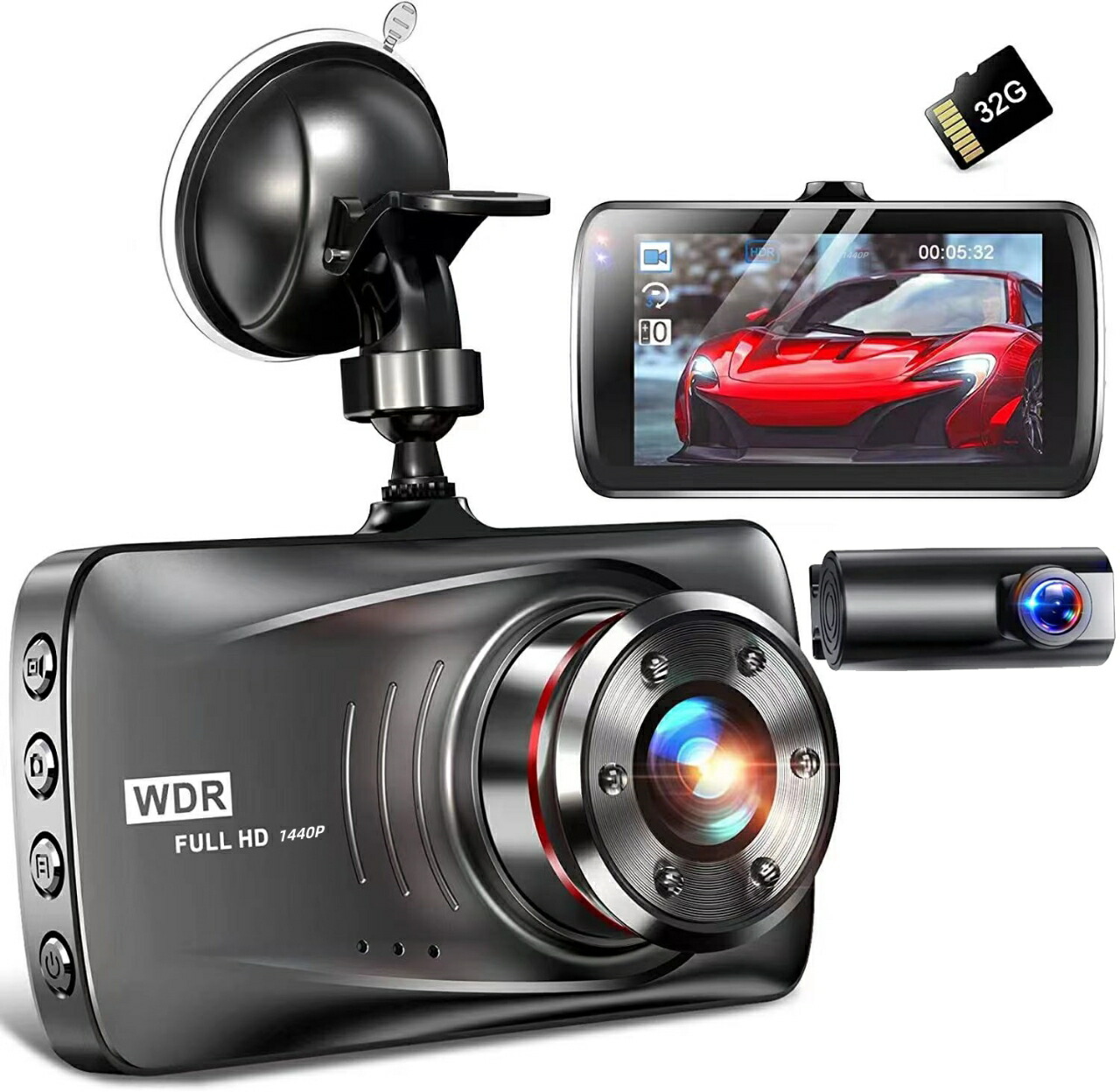 Pink×Black様 ドライブレコーダー ミラー型 4K画質 HDR WDR Amazon.co