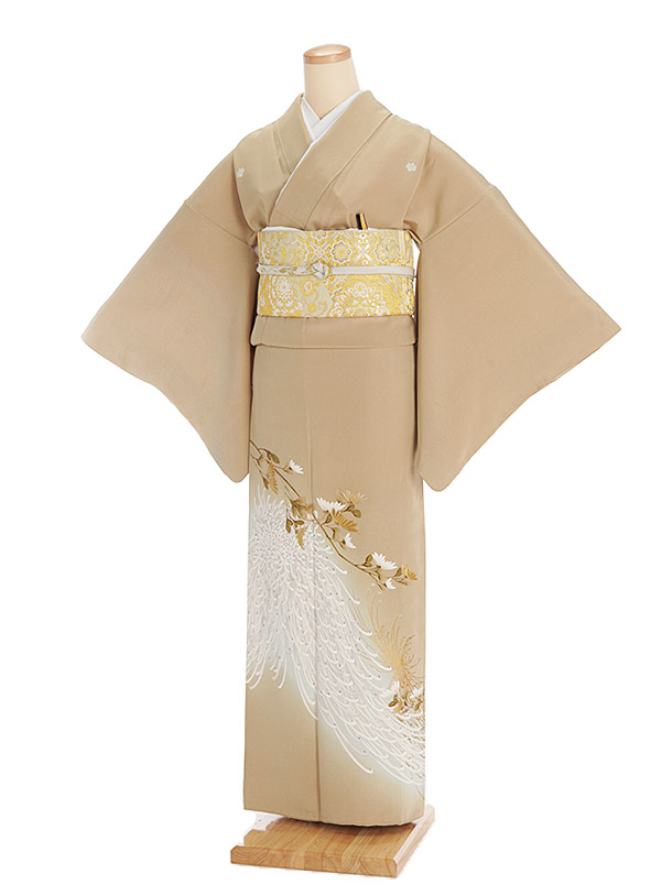 楽天市場】色留袖 レンタル 正絹 おすすめ 523 うぐいす 鳳凰 親族