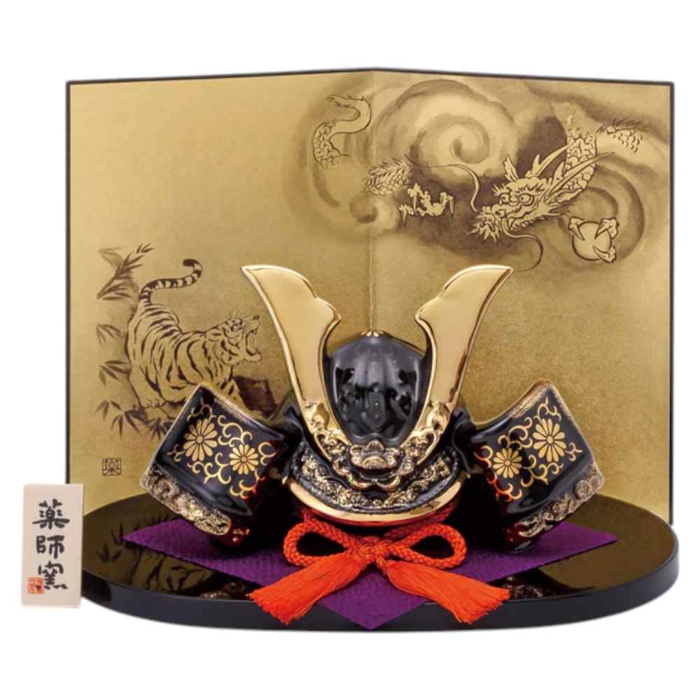 楽天市場】五月人形 コンパクト 陶器 小さい 兜 かぶと/ 金爛出世兜