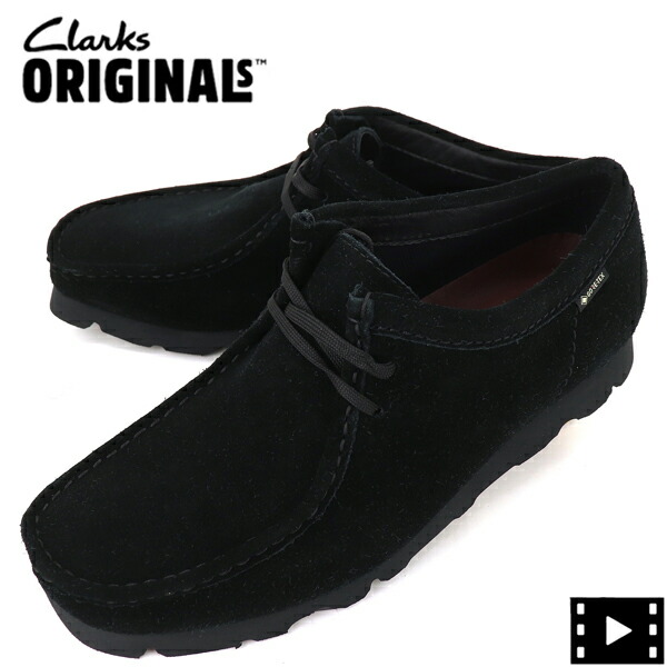楽天市場】CLARKS WALLABEE GORE-TEX BLACK SUEDE 26149449 クラークス
