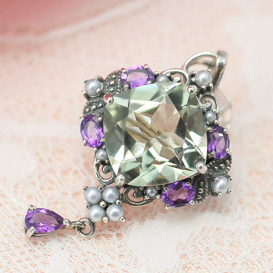 楽天市場】碌山 ガーネット ブローチペンダント 華やかにきらめく上質