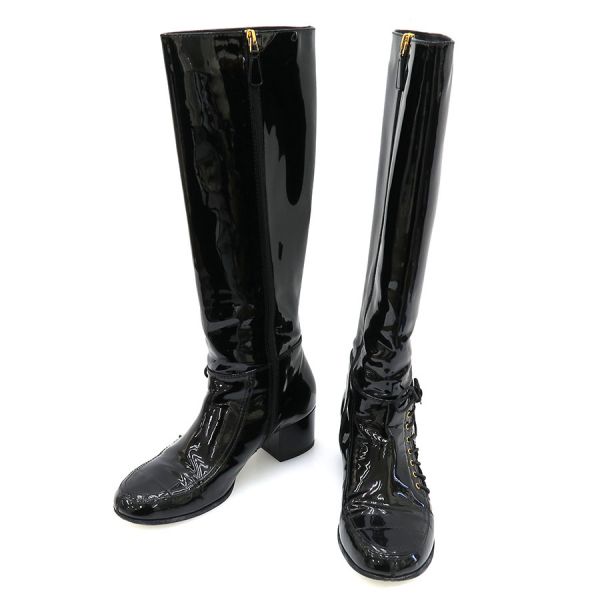 楽天市場】【アパレル】CHANEL シャネル ロングブーツ キルティング