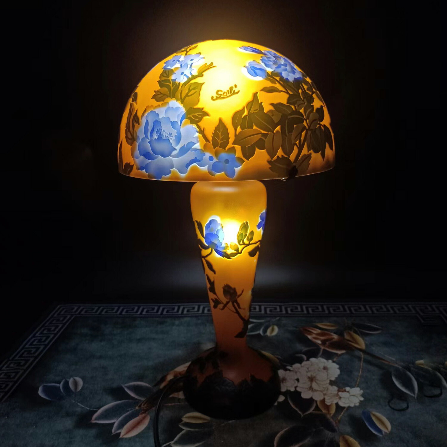 楽天市場】ガレランプ テーブルランプ おしゃれ ヨーロッパ 薔薇 バラ