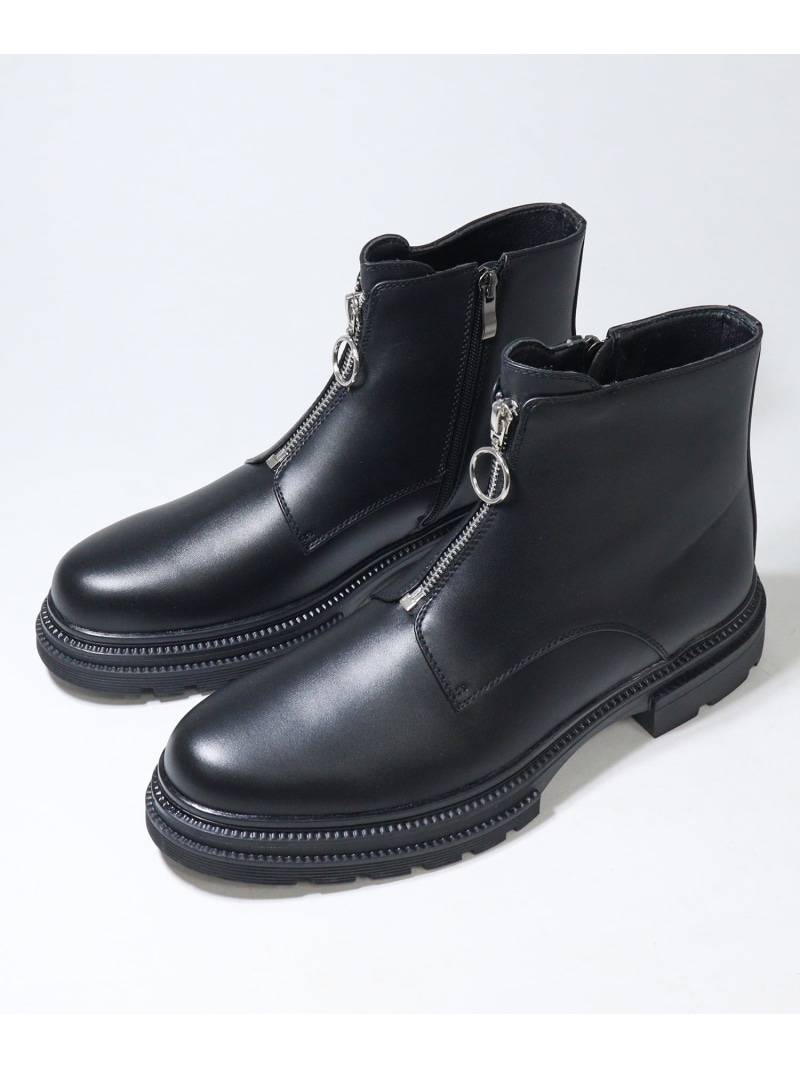 楽天市場】ブーツ メンズ センタージップ 厚底 5cmヒール リング