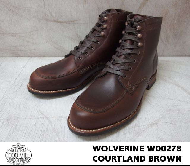 楽天市場】ウルヴァリン 1000マイルブーツ ブラック ホーウィンクロム