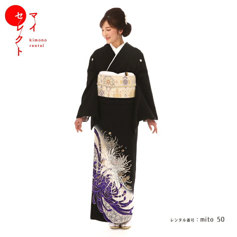 楽天市場】【レンタル】 留袖 mito_19 大柄牡丹 牡丹 ボタン ムラサキ