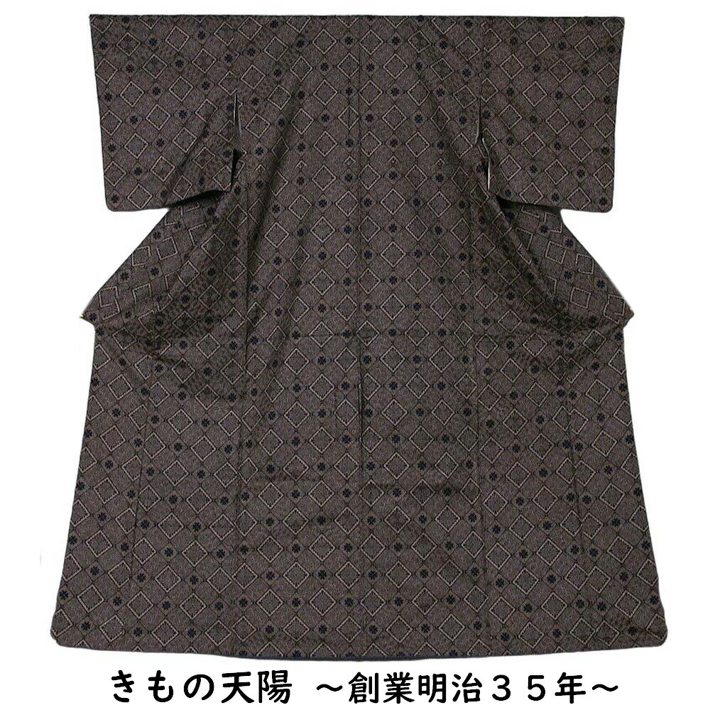 楽天市場】大島紬 裄長・トールサイズ 縞大島紬 格子模様 Lサイズ 大島