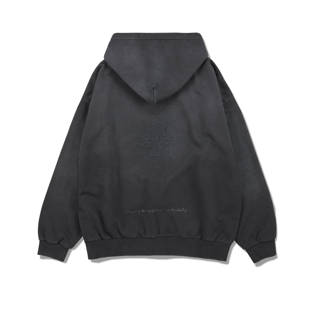 XGALX×Dr.WOO×KAZUKI KURAISHI PROD BY JAKOPS Zip Up Hoodie / BLACK