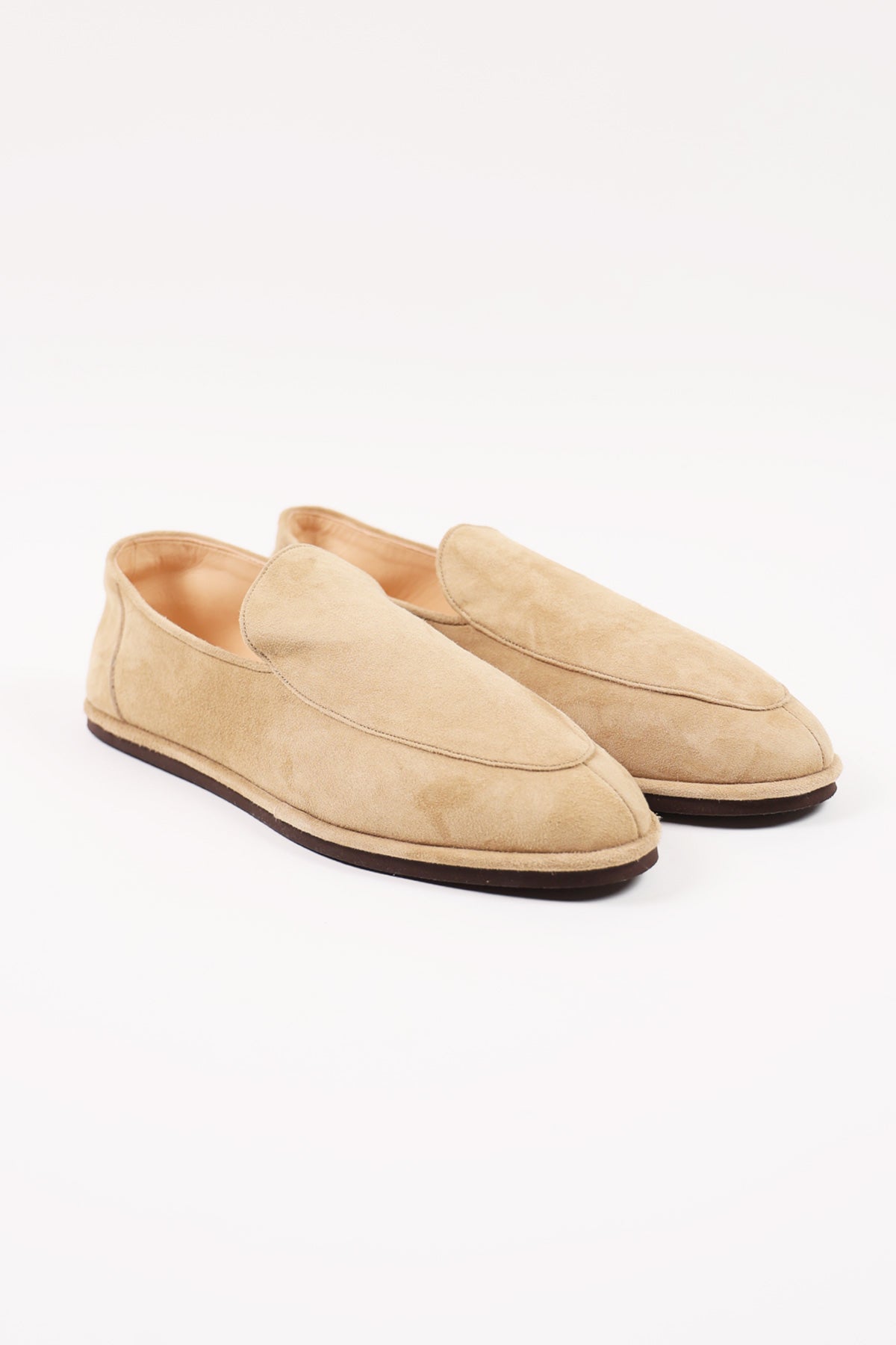 Auralee Leather Shoes | Beige Suede | Canoe Club