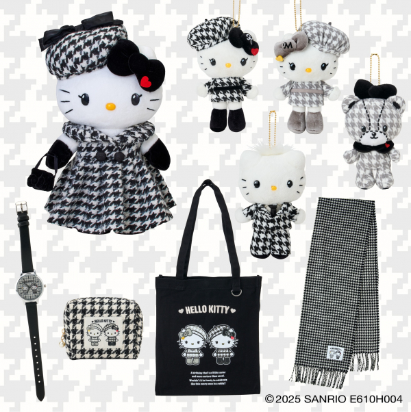 ▢🔳ハローキティ モノクロガーリーふたごコーデデザインシリーズ