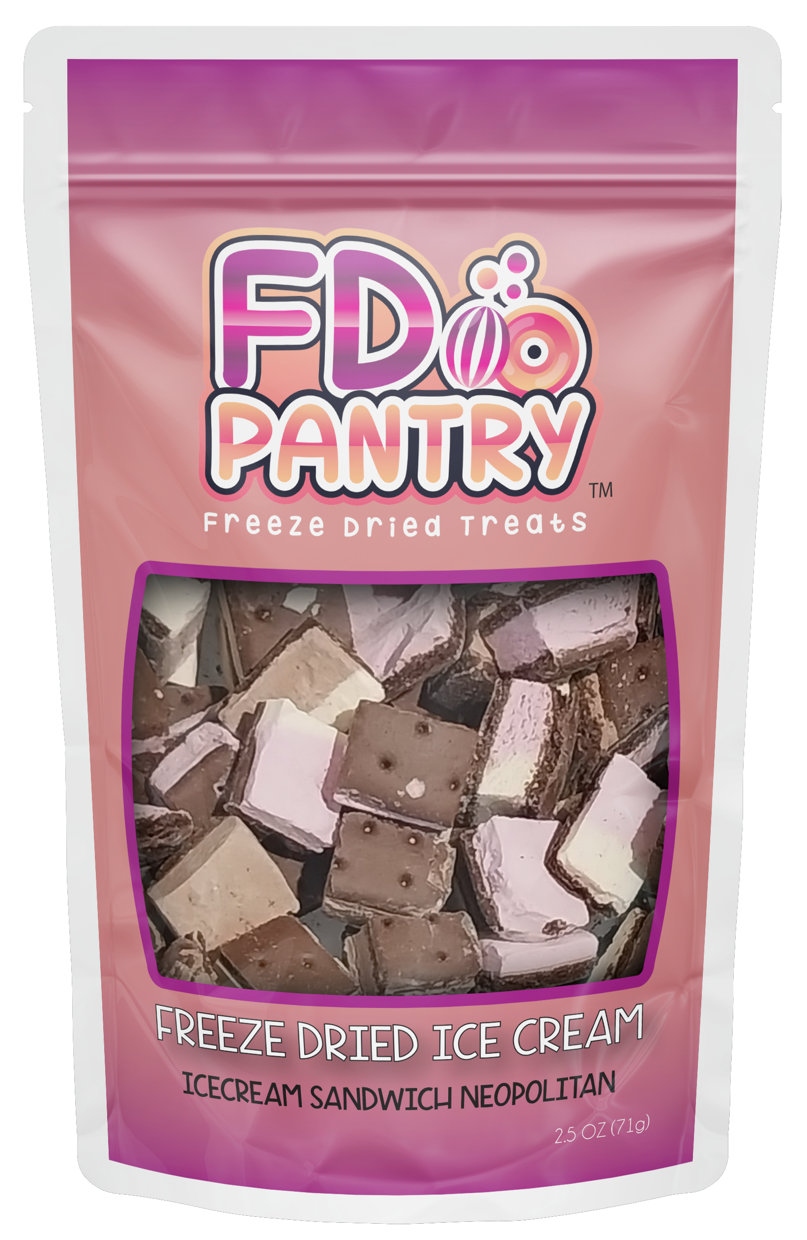 Freeze Dried Ice Cream Sandwich Bites Neapolitan – FD Pantry