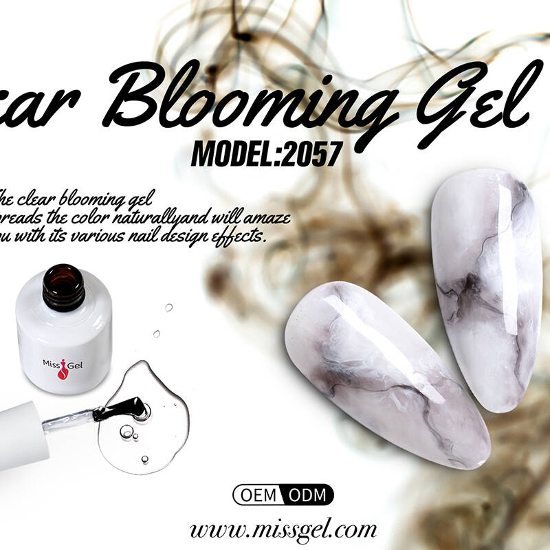 OEMグリッターベルズブルーミングクリアジェルポリッシュ