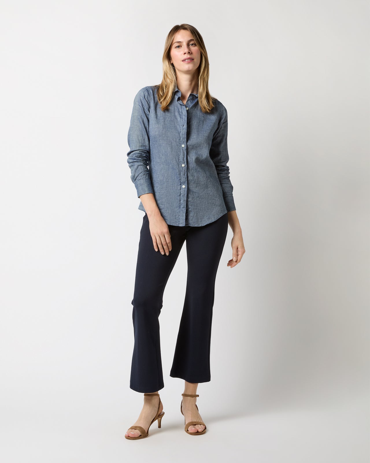 Icon Shirt in Indigo Cotolino Chambray | Shop Ann Mashburn