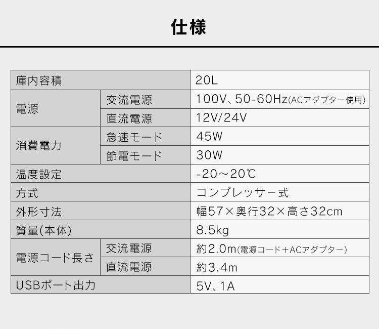 車載対応冷蔵冷凍庫 20L カーキ PCR-20U (D) : ラクチーナ Yahoo!店