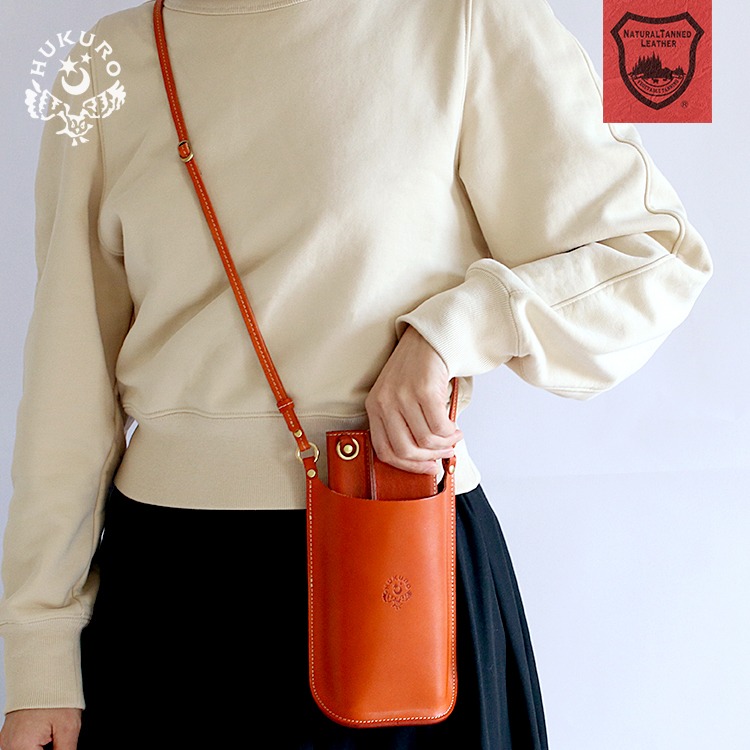 HUKURO スマホポーチ スマートサイフ L スマホショルダー レディース
