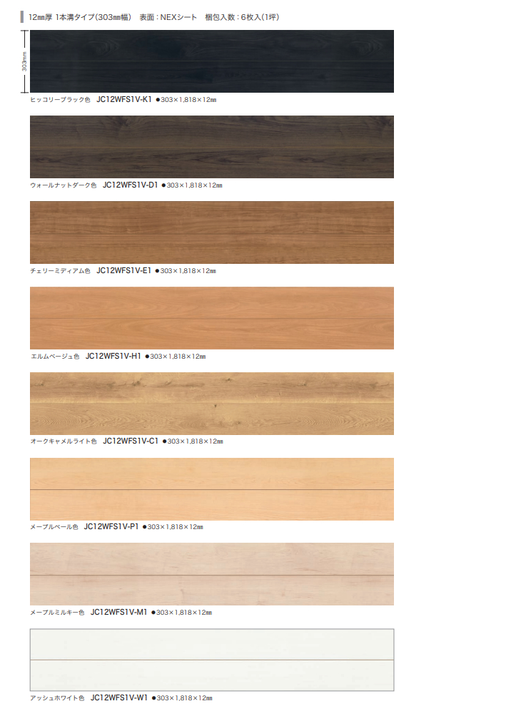 NODA（ノダ） カナエル C12 Jベース Wフィット VC 12mm厚 捨貼り工法