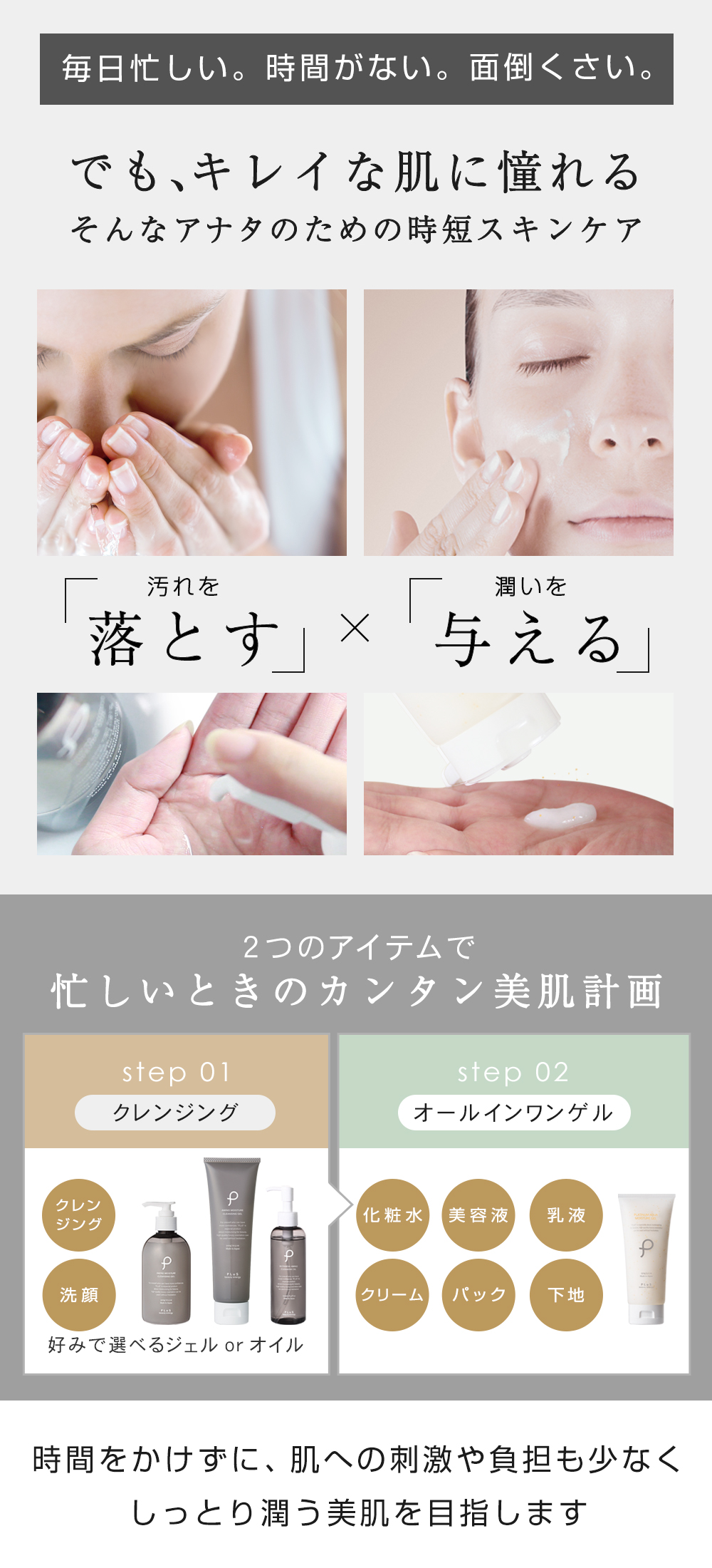 PLuS（プリュ） オールインワン クレンジングオイル スキンケアセット