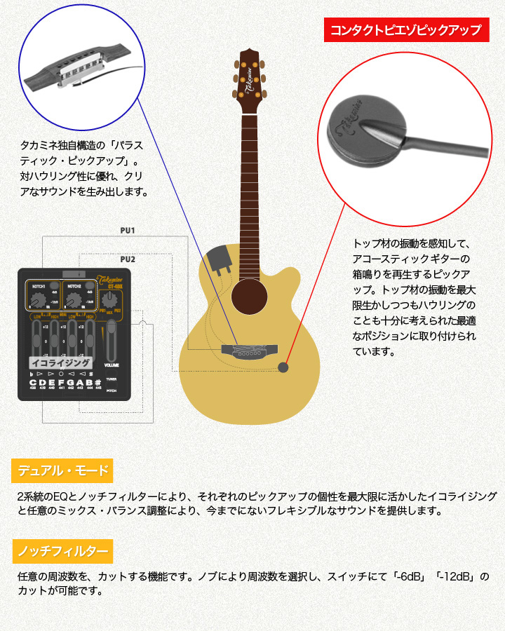 Takamine タカミネ DMP50S NAT エレアコギター セミハードケース付属