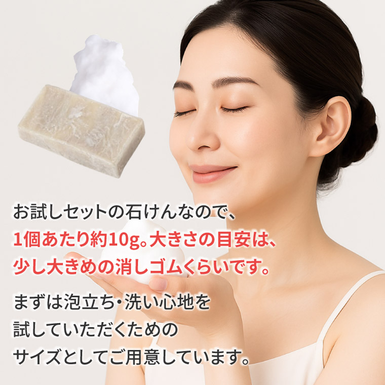 洗顔 洗顔石鹸 せっけん スキンケアトライアルセット お試し 霊芝