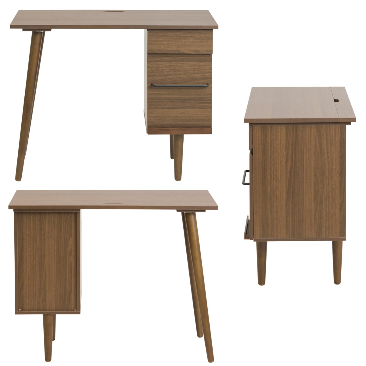 ワークデスク 引き出し付き 木製 幅94cm ディスプレイラック （ デスク